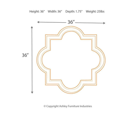 Desma Champagne Frame Accent Mirror - Ornate Home