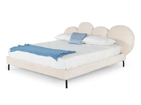 Destiny White Sherpa Bubble Platform Bed - Ornate Home