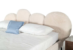 Destiny White Sherpa Bubble Platform Bed - Ornate Home