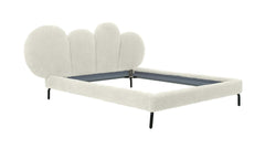 Destiny White Sherpa Bubble Platform Bed - Ornate Home