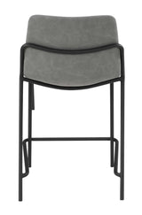 Devan Grey And Black Counter Height Stools (Set Of 2) - Ornate Home