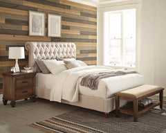 Devon Beige Queen Bed - Ornate Home
