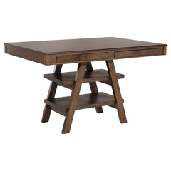 Dewey Walnut / Brown 5 Pc Counter Height Dining Set - Ornate Home