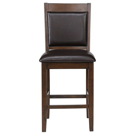 Dewey Walnut / Brown 5 Pc Counter Height Dining Set - Ornate Home