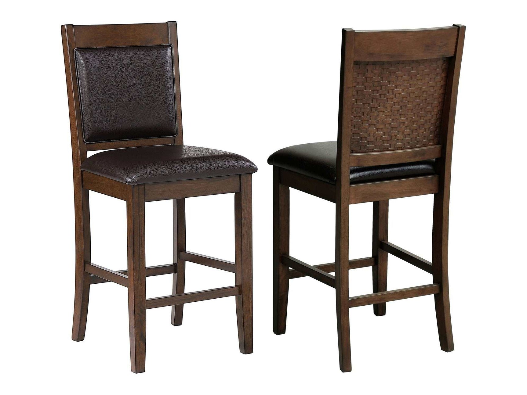 Dewey Walnut / Brown Counter Stool (Set of 2) - Ornate Home