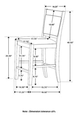 Dewey Walnut / Brown Counter Stool (Set of 2) - Ornate Home
