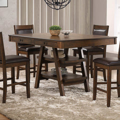 Dewey Walnut Counter Height Dining Table - Ornate Home