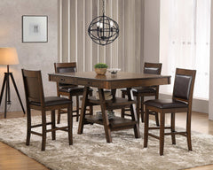 Dewey Walnut Counter Height Dining Table - Ornate Home