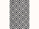 Diamond Black & White Medium Rug 5'2" x 7'3" - Ornate Home