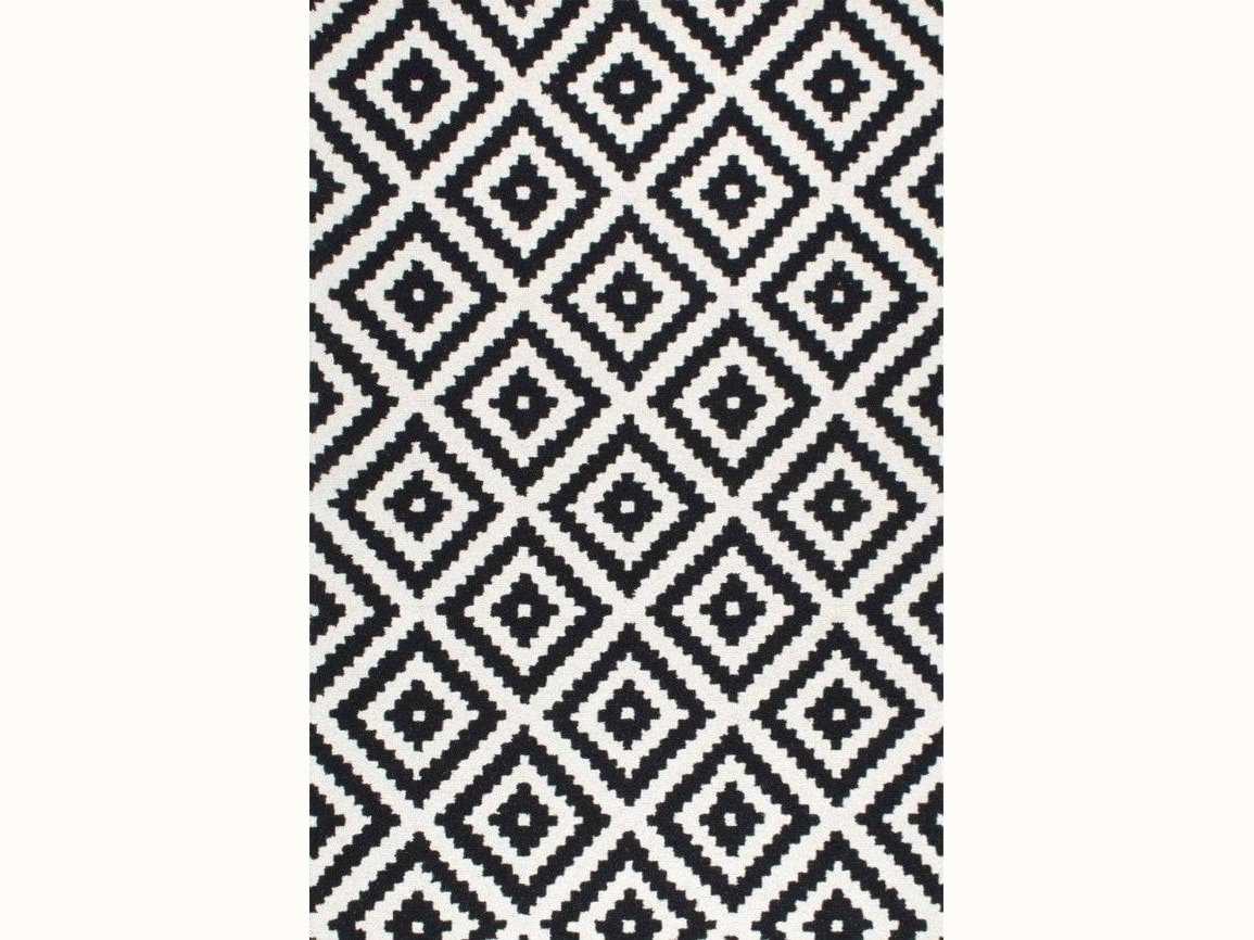 Diamond Black & White Medium Rug 5'2" x 7'3" - Ornate Home