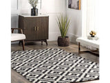 Diamond Black & White Medium Rug 5'2" x 7'3" - Ornate Home