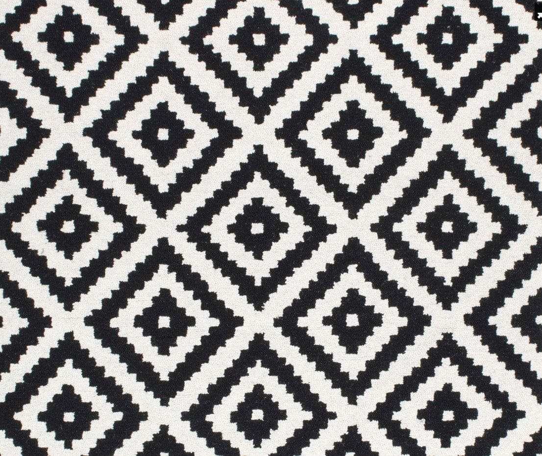 Diamond Black & White Medium Rug 5'2" x 7'3" - Ornate Home