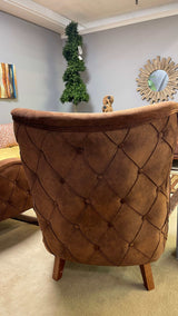 Diamond Brown Velvet Accent Chair - Ornate Home