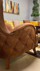 Diamond Brown Velvet Accent Chair - Ornate Home