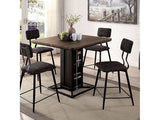 Dicarda Distressed Walnut/Sand Black Counter Height Dining Table - Ornate Home