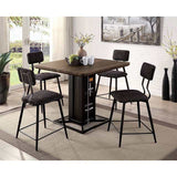 Dicarda Distressed Walnut/Sand Black Counter Height Dining Table - Ornate Home
