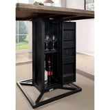 Dicarda Distressed Walnut/Sand Black Counter Height Dining Table - Ornate Home