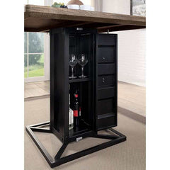 Dicarda Distressed Walnut/Sand Black Counter Height Dining Table - Ornate Home