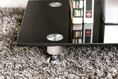 Dietrich Black & Chrome 60" TV Console: - Ornate Home