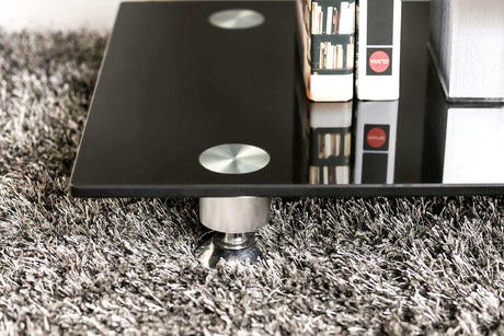 Dietrich Black & Chrome 60" TV Console: - Ornate Home