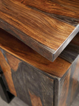 Ditman Grey Sheesham & Black Server - Ornate Home
