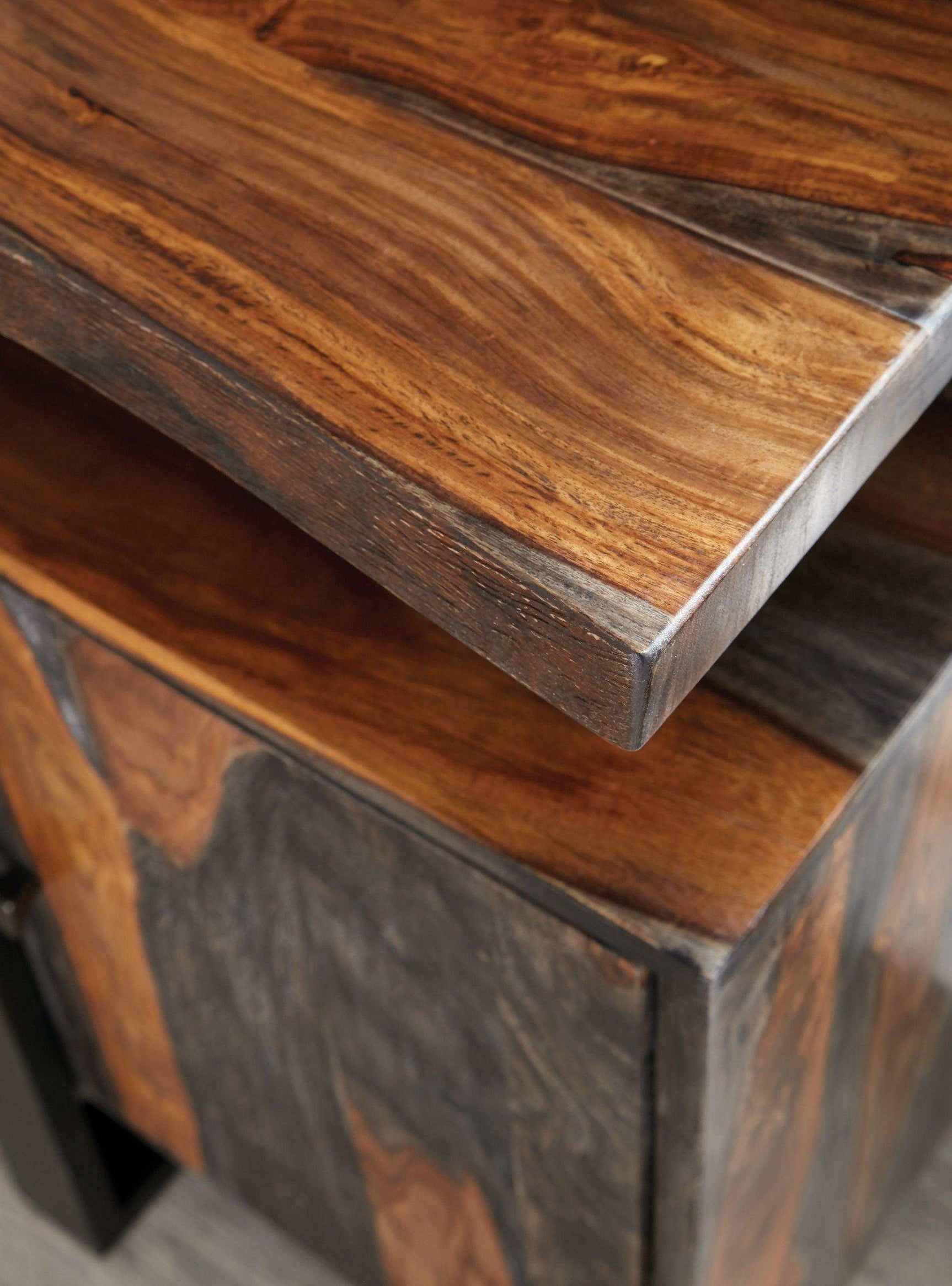 Ditman Grey Sheesham & Black Server - Ornate Home