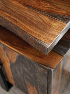 Ditman Grey Sheesham & Black Server - Ornate Home