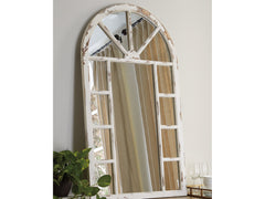 Divakar Antique White Accent Wall Mirror - Ornate Home