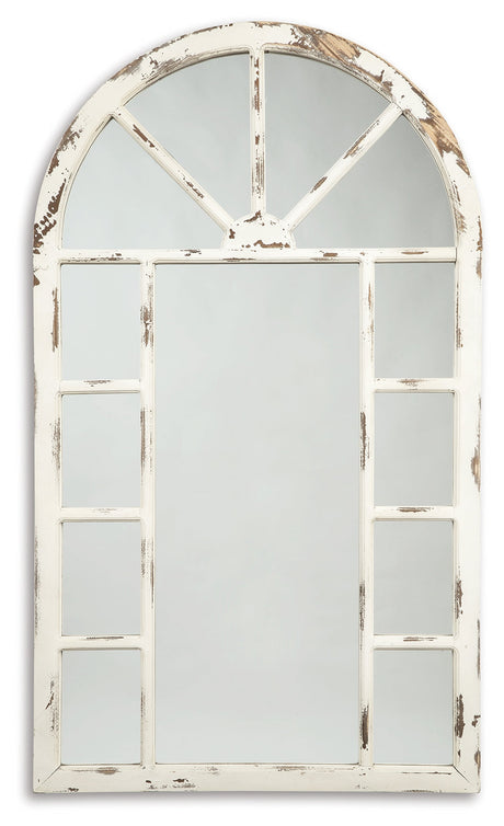 Divakar Antique White Accent Wall Mirror - Ornate Home