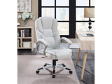 Domas White And Silver Office Chair - Ornate Home