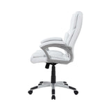 Domas White And Silver Office Chair - Ornate Home