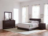 Dorian Brown / Dark Cocoa Eastern King Bed 4 Pc Set - Ornate Home