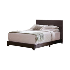 Dorian Brown Faux Leather California King Bed - Ornate Home
