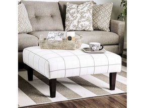Dorset Ivory/Pattern Ottoman - Ornate Home