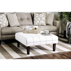 Dorset Ivory/Pattern Ottoman - Ornate Home