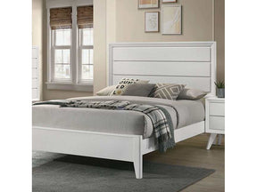 Dortmund White Eastern King Bed - Ornate Home