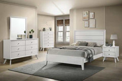 Dortmund White Eastern King Bed - Ornate Home