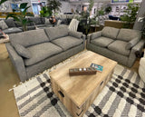 Dramatic Granite Fabric Living Room Set / 2pc - Ornate Home