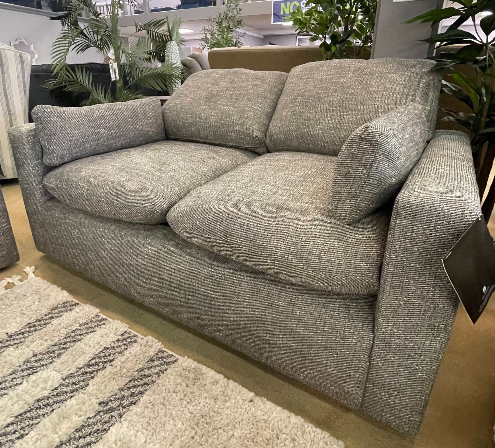 Dramatic Granite Fabric Living Room Set / 2pc - Ornate Home