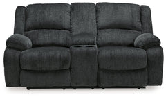 Draycoll Slate Manual Reclining Loveseat w/ Console - Ornate Home