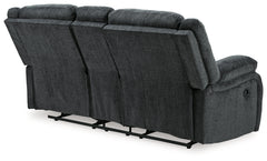 Draycoll Slate Manual Reclining Loveseat w/ Console - Ornate Home
