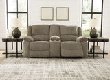 Draycoll Slate Manual Reclining Loveseat w/ Console - Ornate Home