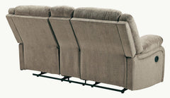 Draycoll Slate Manual Reclining Loveseat w/ Console - Ornate Home