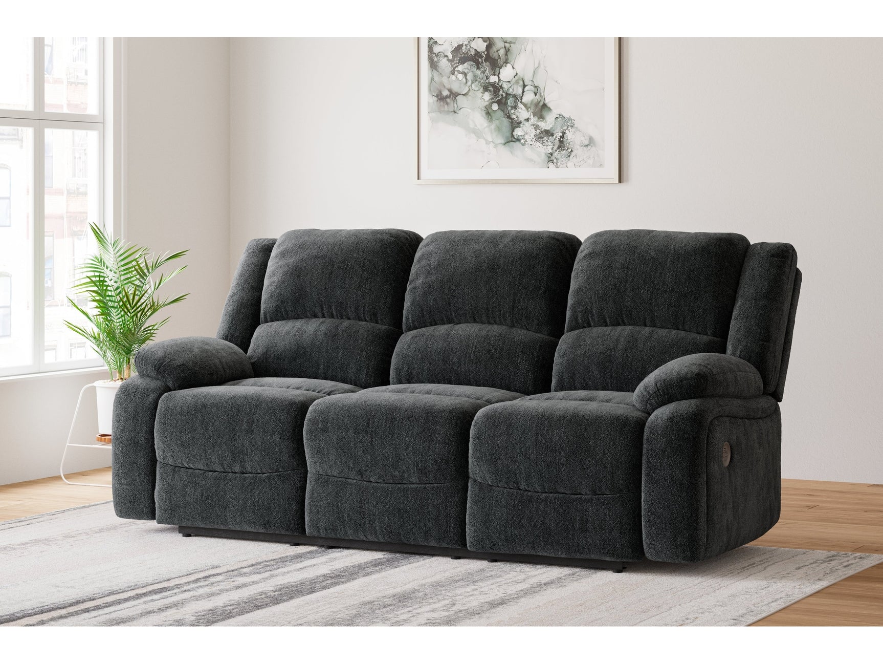 Draycoll Slate Power Reclining Sofa - Ornate Home