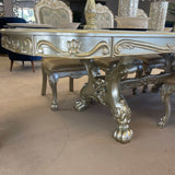 Dresden Gold Patina & Bone Dining Table w/ Extensions - Ornate Home