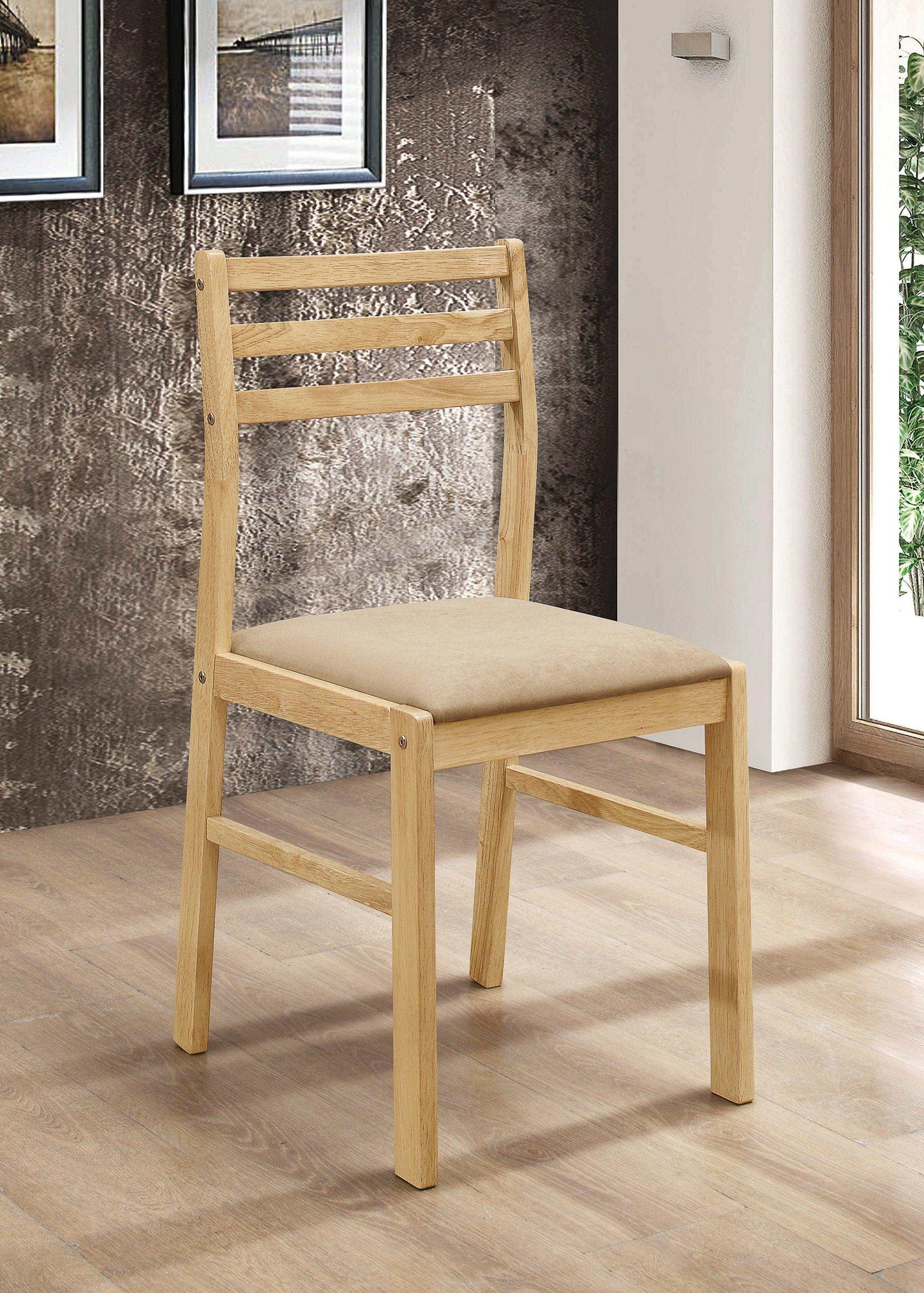 Drop Leaf Natural & Tan 3pc Dining Set - Ornate Home