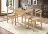 Drop Leaf Natural & Tan 3pc Dining Set - Ornate Home