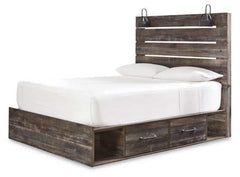 Drystan Multi Tone Queen Panel Bed w/ 4 Storage Drawers - Ornate Home