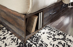 Drystan Multi Tone Queen Panel Bed w/ 4 Storage Drawers - Ornate Home