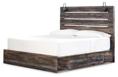 Drystan Multi Tone Queen Panel Bedroom Set / 4pc with 2 Storage Drawers - Ornate Home
